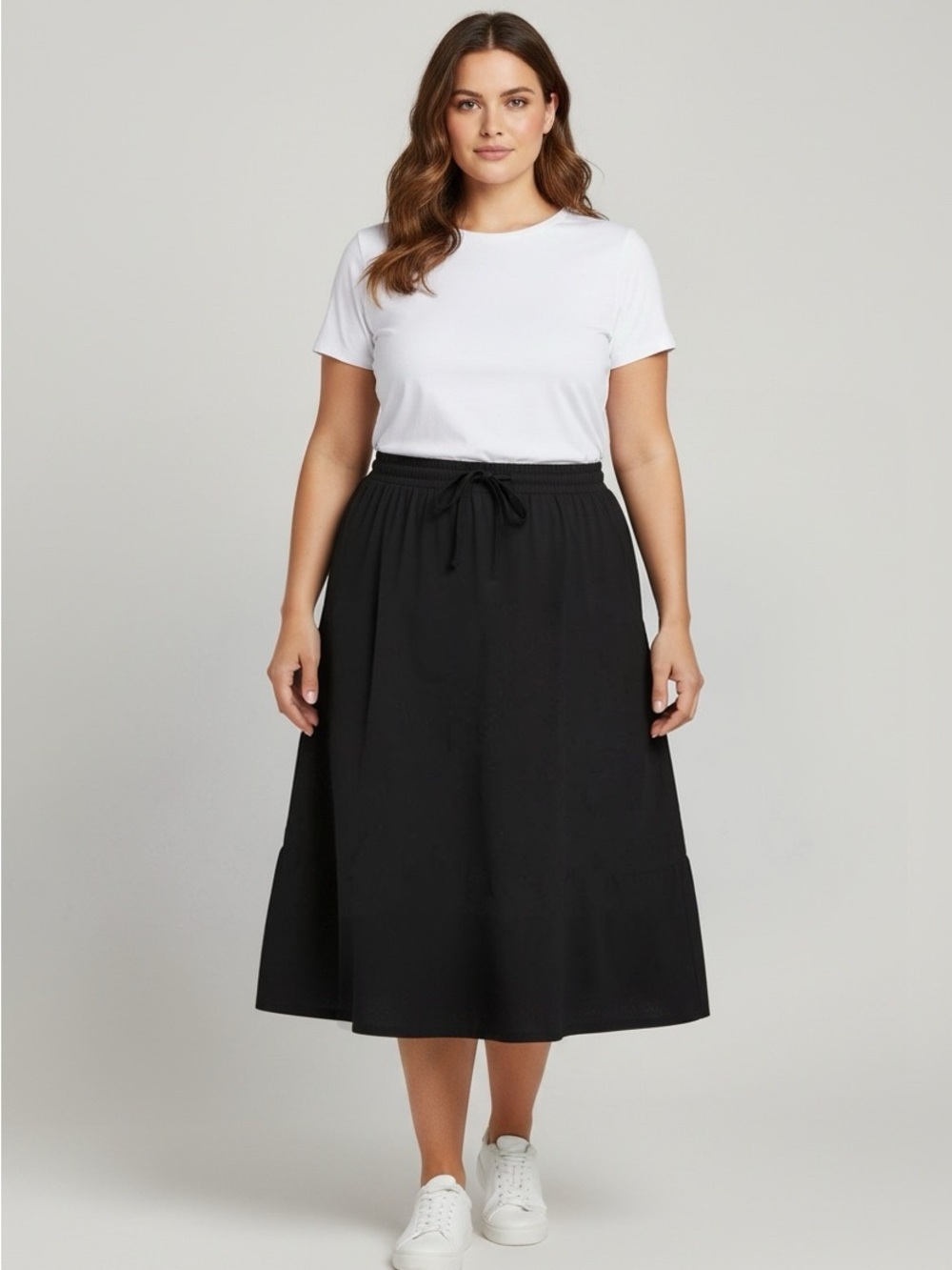 🫶🏻 Main Street Blues Black Skirt Drawstring Waist K4 (4X) See Measurements